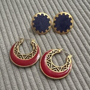 Vintage enamel earrings